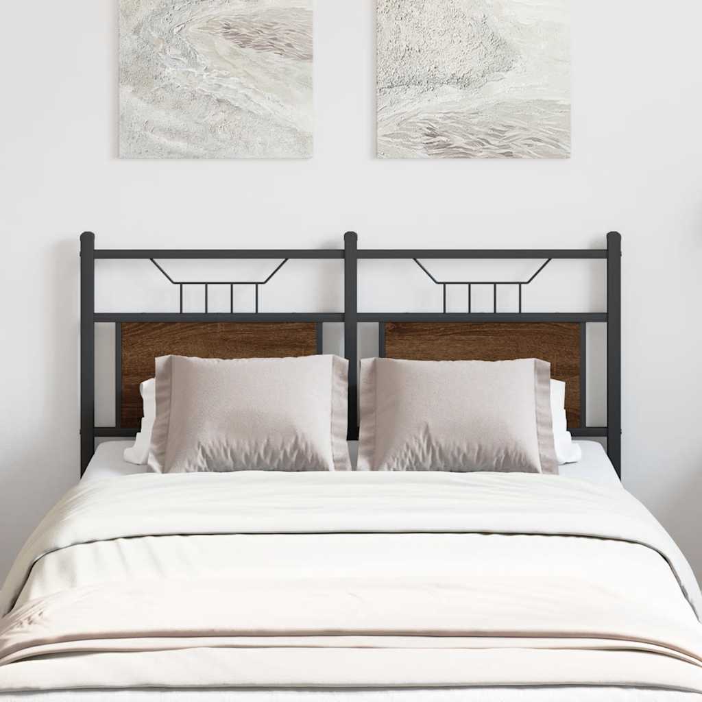 vidaXL Replace Headboard Brown Oak 120 cm Engineered Wood and Steel 1
