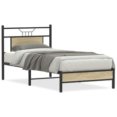 vidaXL Bed Frame without Mattress Sonoma Oak 80x200 cm Engineered Wood 2