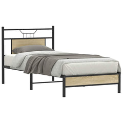 vidaXL Bed Frame without Mattress Sonoma Oak 80x200 cm Engineered Wood 3