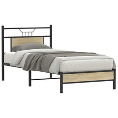 vidaXL Bed Frame without Mattress Sonoma Oak 90x200 cm Engineered Wood 3