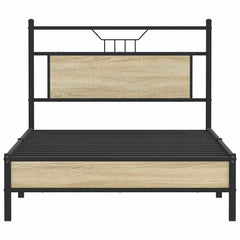 vidaXL Bed Frame without Mattress Sonoma Oak 100x200 cm Engineered Wood 6