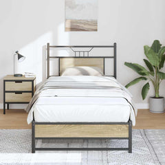 vidaXL Bed Frame without Mattress Sonoma Oak 80x200 cm Engineered Wood 4