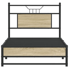 vidaXL Bed Frame without Mattress Sonoma Oak 90x190 cm Single Engineered Wood 6