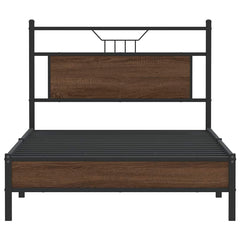 vidaXL Bed Frame without Mattress Brown Oak 100x190 cm Engineered Wood 6