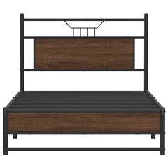 vidaXL Bed Frame without Mattress Brown Oak 100x190 cm Engineered Wood 6