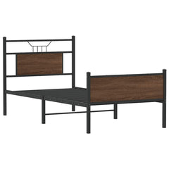 vidaXL Bed Frame without Mattress Brown Oak 80x200 cm Engineered Wood 3