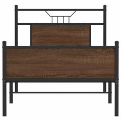 vidaXL Bed Frame without Mattress Brown Oak 80x200 cm Engineered Wood 6