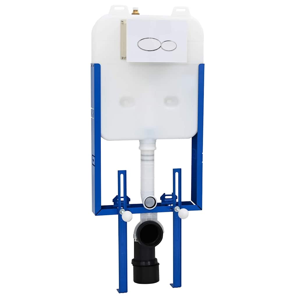 vidaXL Cistern Frame Height Adjustable White 50 x 8 x 131 cm Steel 1