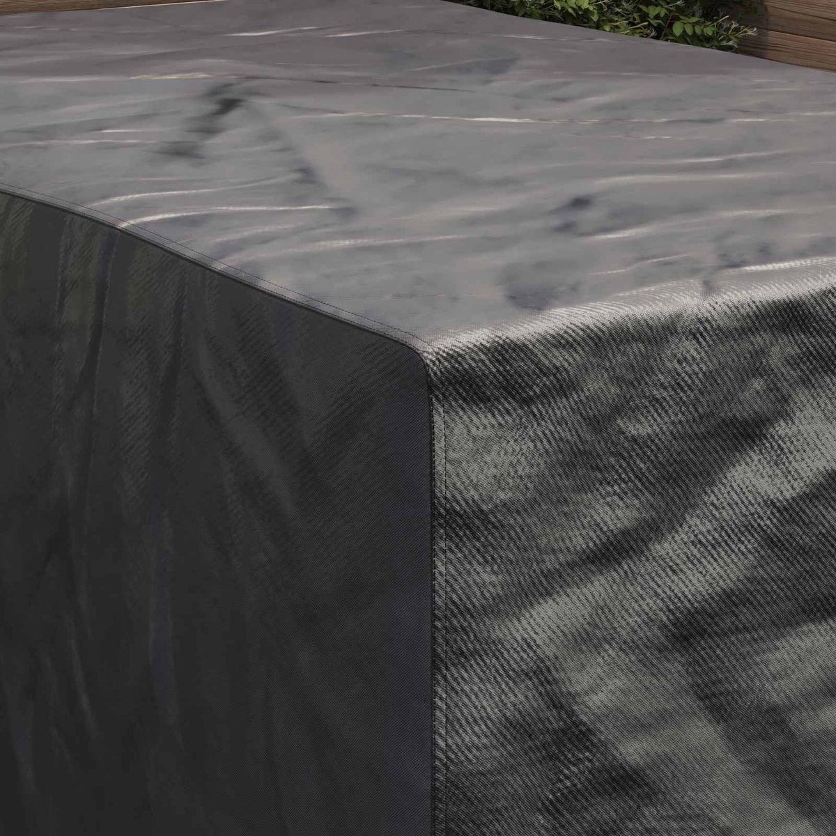 vidaXL Furniture Cover Plain Black 143 x 225 x 90 cm 600D 4