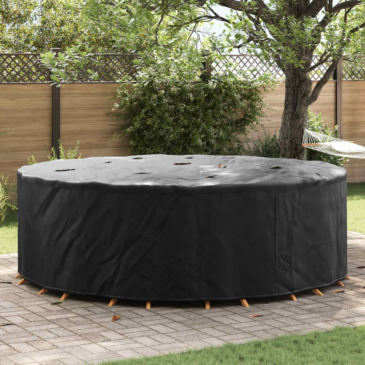 vidaXL Furniture Cover 279 x 279 x 105 cm 210D Oxford Fbric Round 1