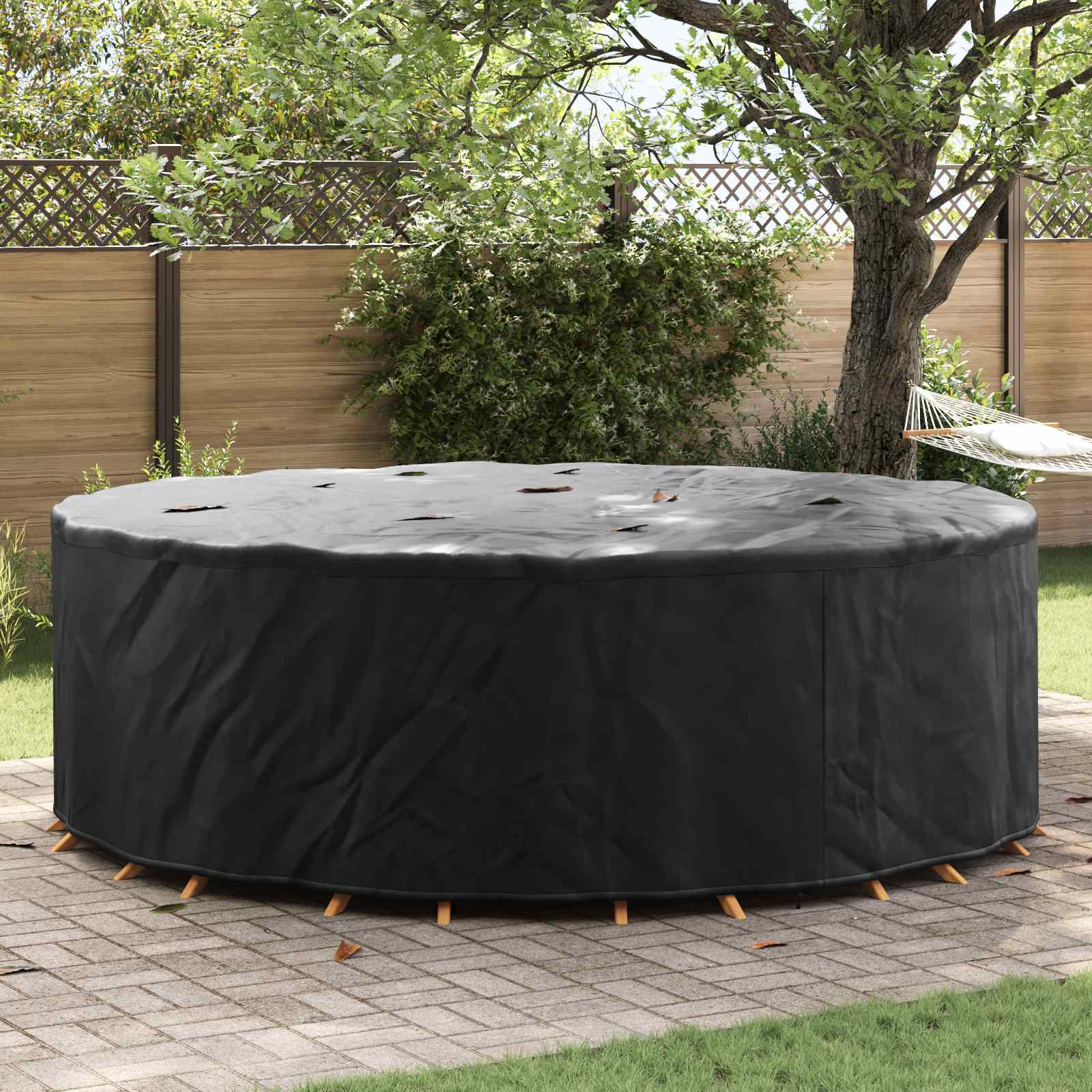 vidaXL Furniture Cover 279 x 279 x 105 cm 420D Oxford Fbric Round 1