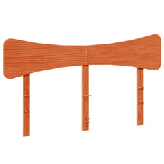 Bed Frame without Mattress Solid Wood Pine Length 190 cm Wax brown 120 cm
