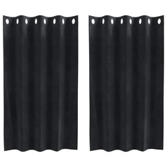 vidaXL Curtains 2 pcs Black 140 x 140 cm Velvet 2