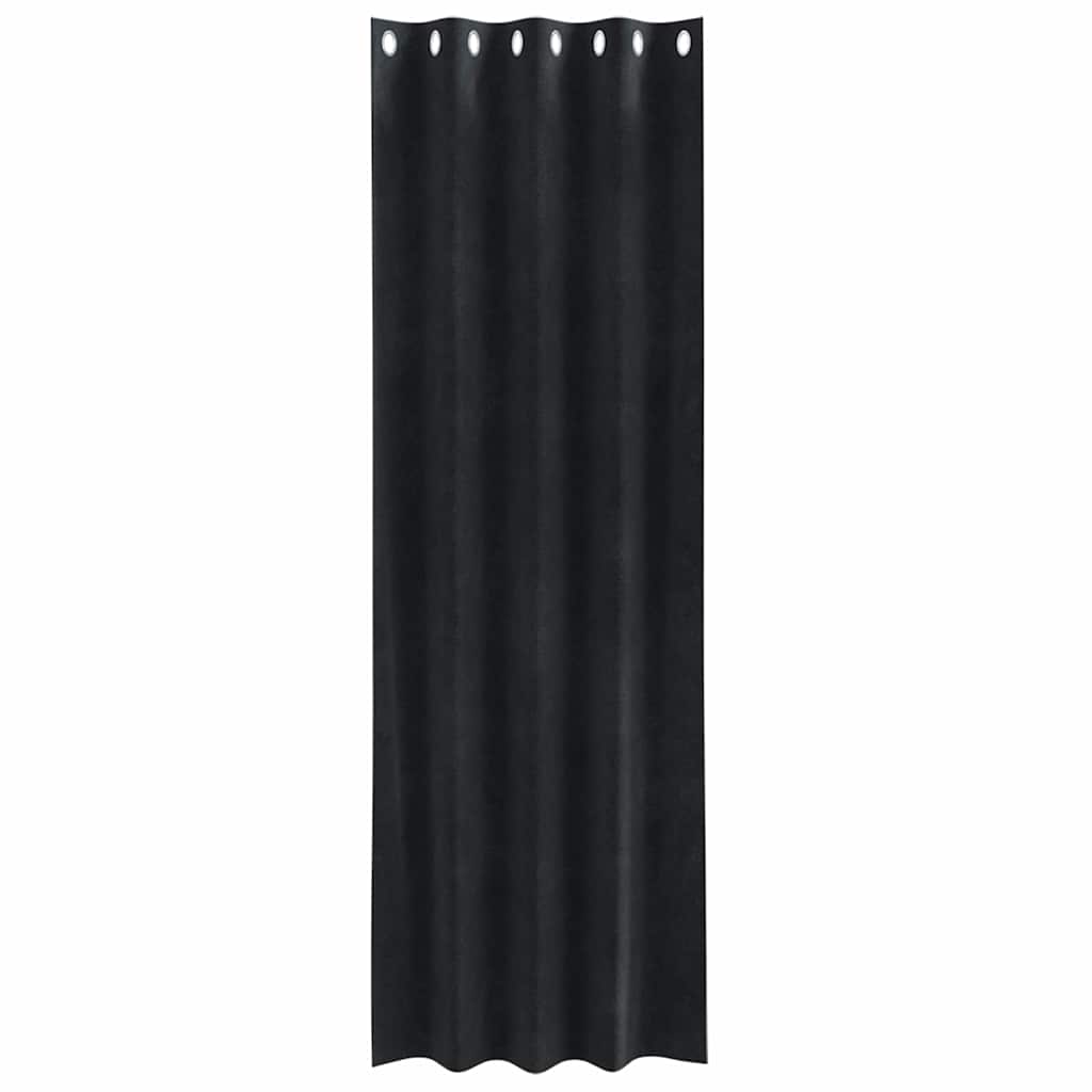 vidaXL Curtains 2 pcs Black 140 x 245 cm Velvet 4