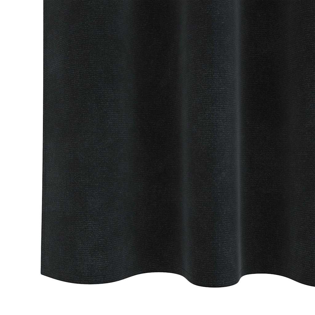 vidaXL Curtains 2 pcs Black 140 x 140 cm Velvet 6