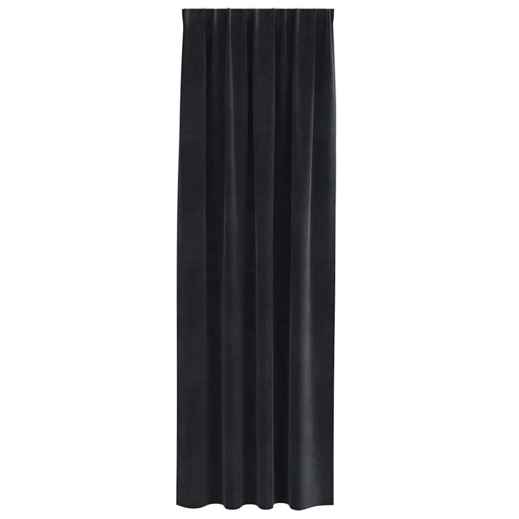 vidaXL Curtains 2 pcs Black 140 x 225 cm Velvet 4