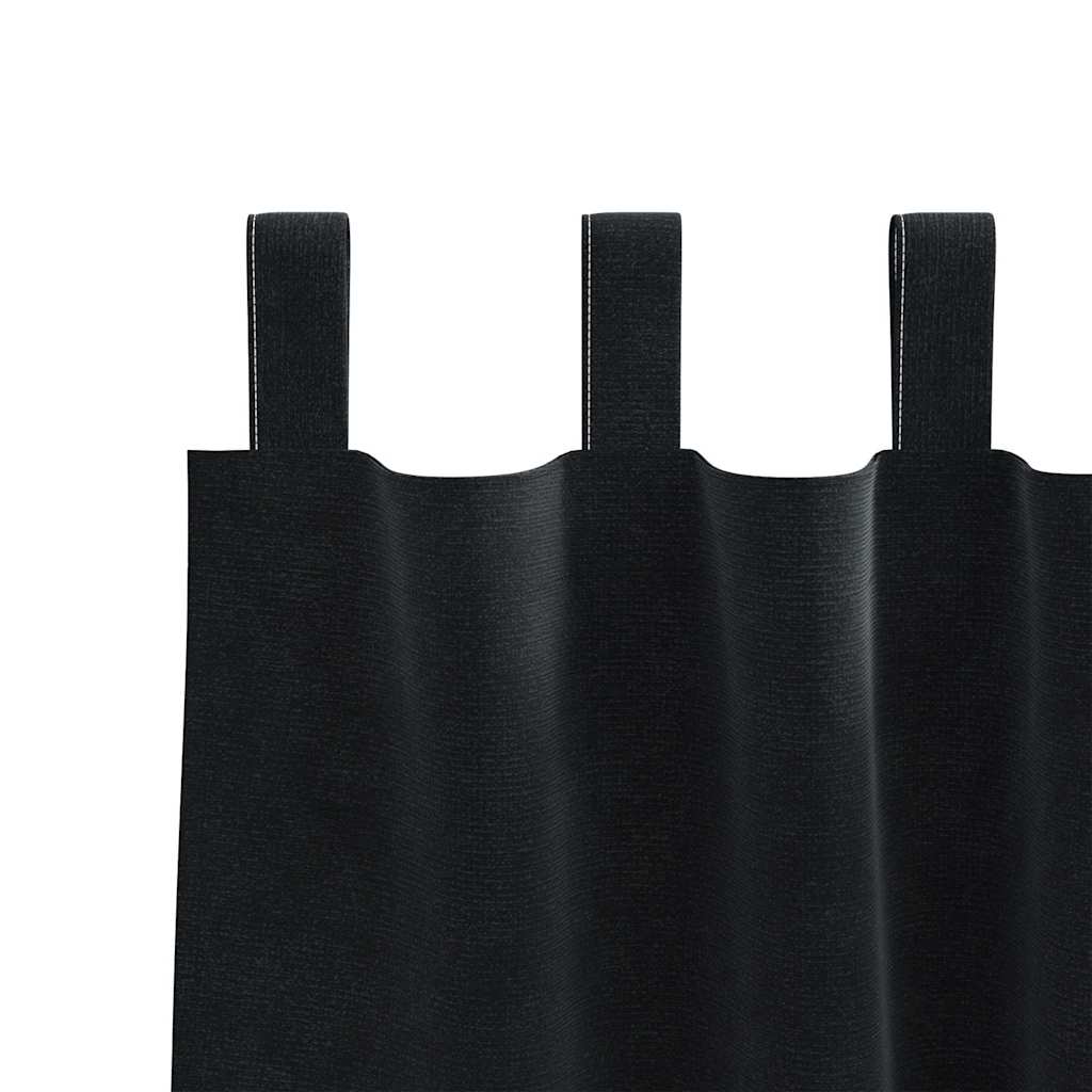vidaXL Curtains 2 pcs Black 140 x 245 cm Velvet 5