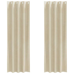 vidaXL Curtains 2 pcs Cream 140 x 225 cm Velvet 2