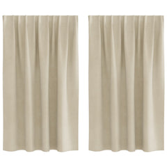 vidaXL Curtains 2 pcs Cream 140 x 140 cm Velvet 2