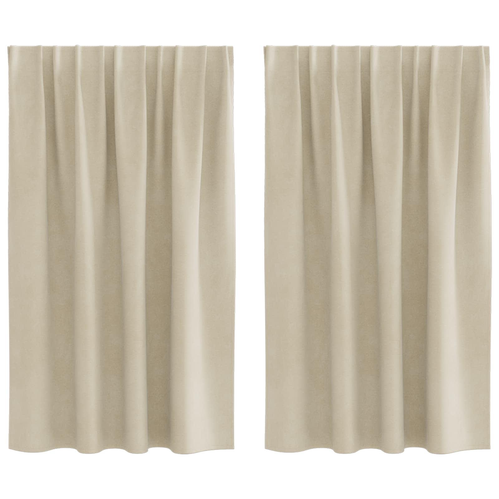 vidaXL Curtains 2 pcs Cream 140 x 140 cm Velvet 2