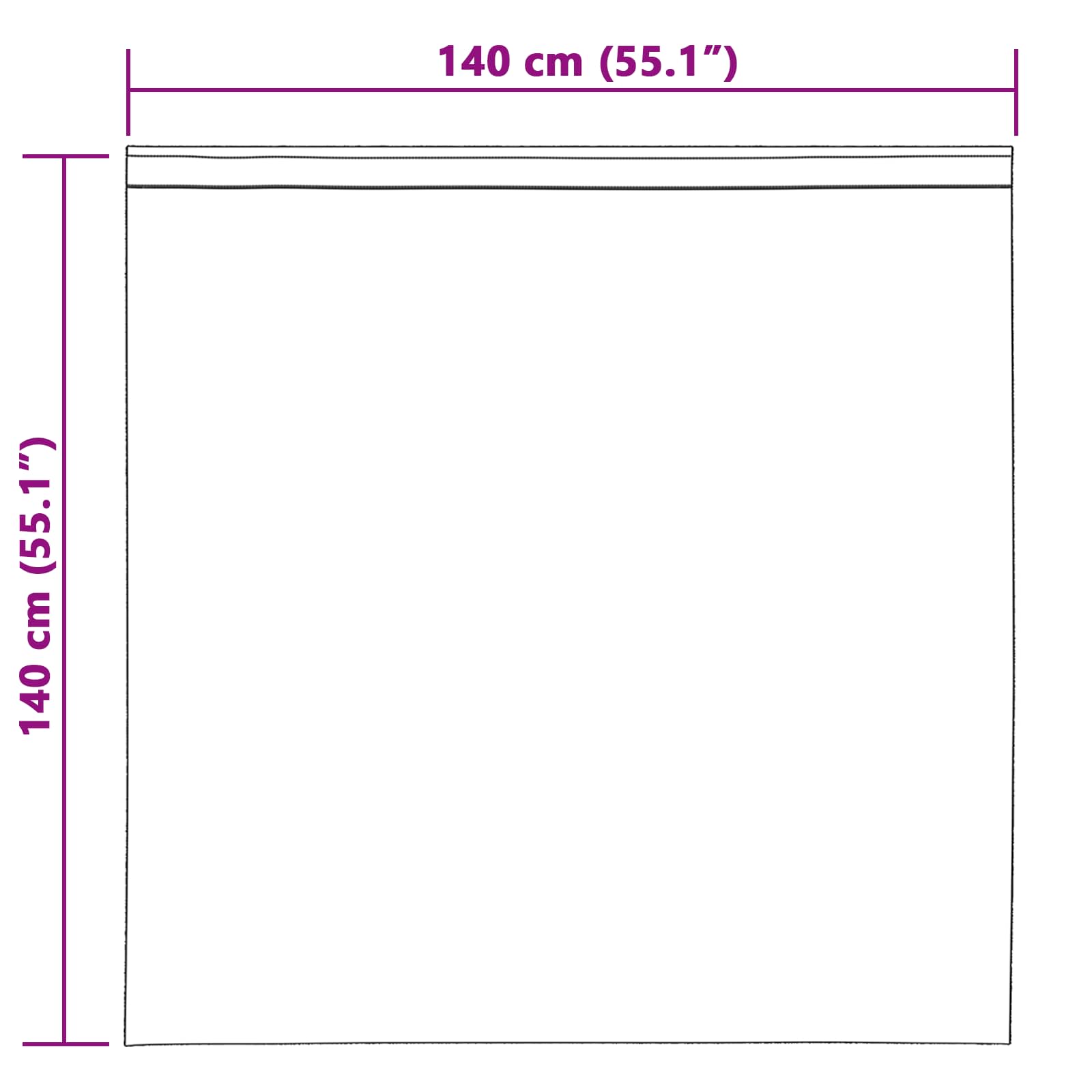vidaXL Curtains 2 pcs Cream 140 x 140 cm Velvet 6