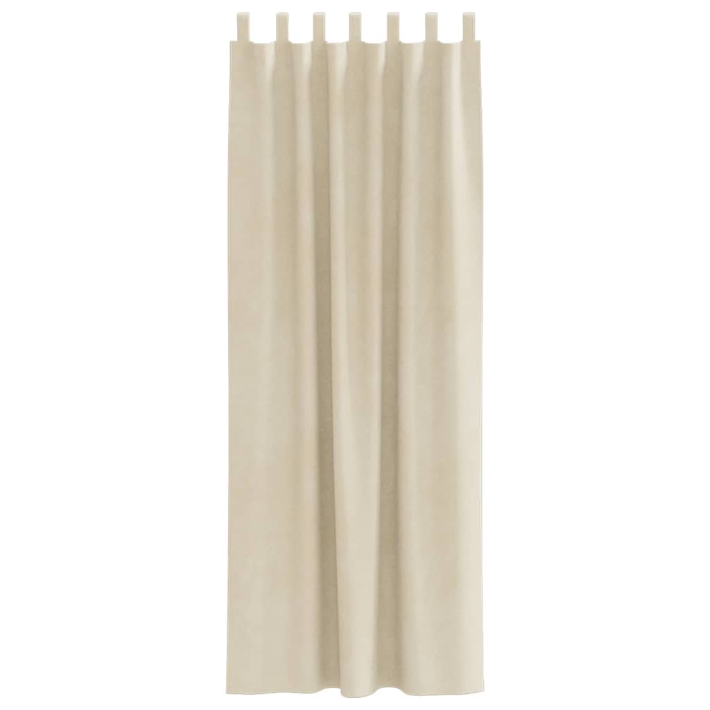 vidaXL Curtains 2 pcs Cream 140 x 225 cm Velvet 4