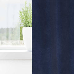 Curtains 2 pcs Dark Blue Velvet, image 3