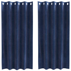 vidaXL Curtains 2 pcs Dark Blue 140 x 175 cm Velvet 2