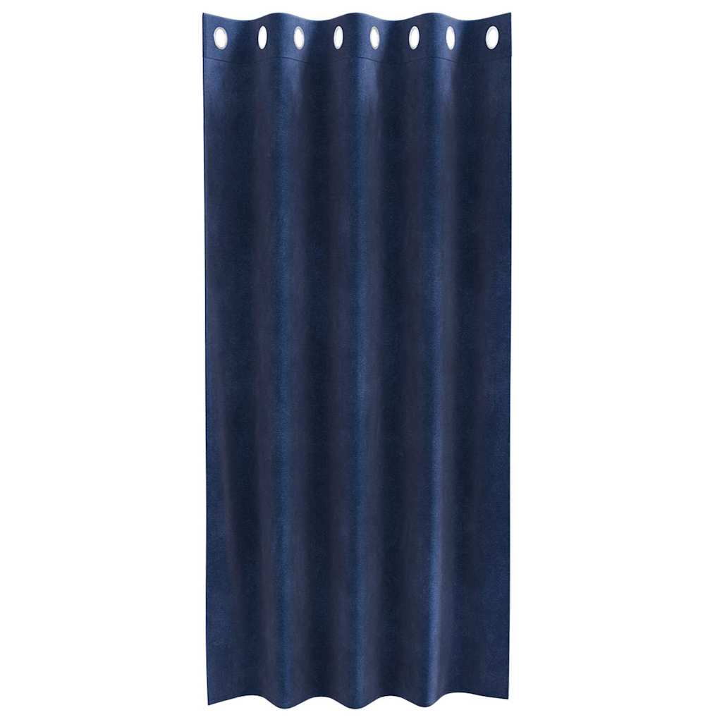 vidaXL Curtains 2 pcs Dark Blue 140 x 175 cm Velvet 4