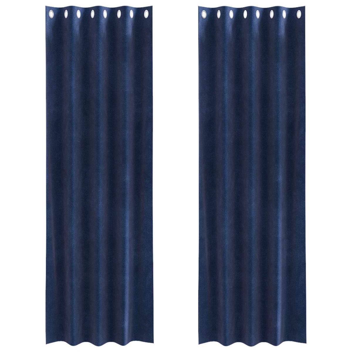 vidaXL Curtains 2 pcs Dark Blue 140 x 225 cm Velvet 2