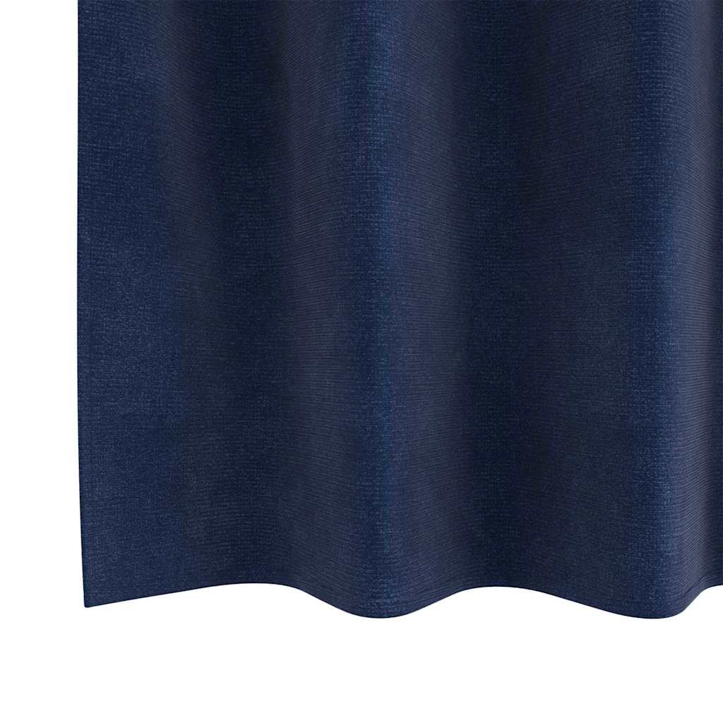 vidaXL Curtains 2 pcs Dark Blue 140 x 245 cm Velvet 6