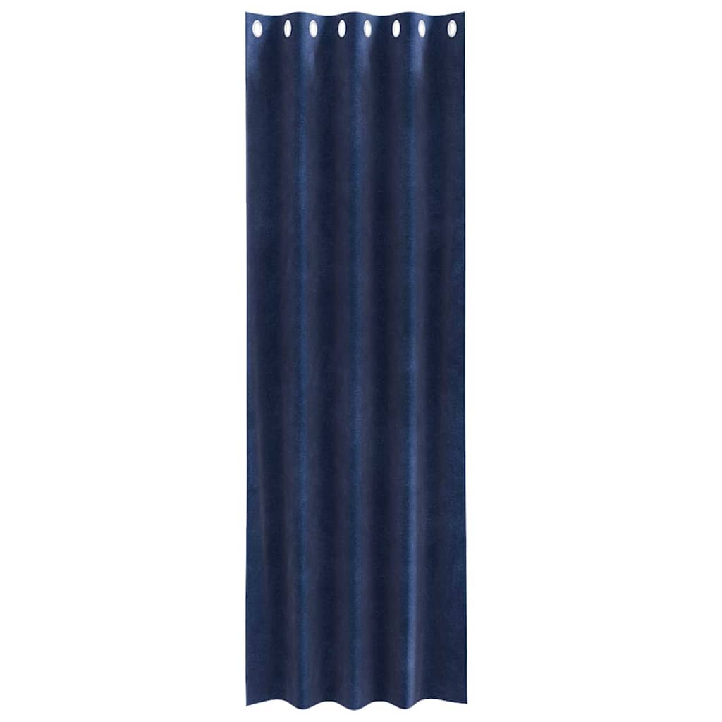 vidaXL Curtains 2 pcs Dark Blue 140 x 245 cm Velvet 4