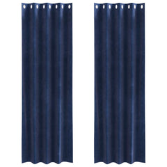 vidaXL Curtains 2 pcs Dark Blue 140 x 260 cm Velvet 2