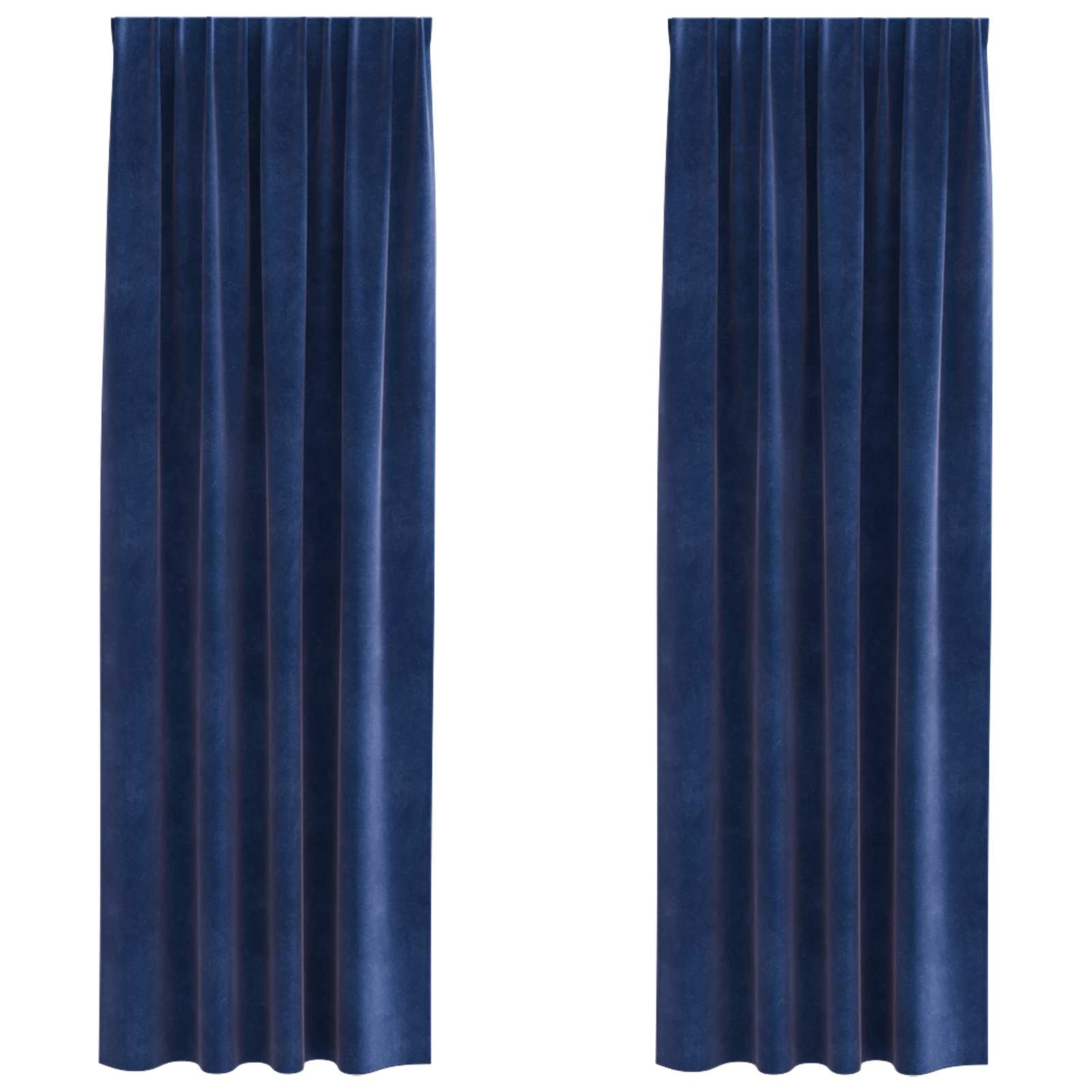 vidaXL Curtains 2 pcs Dark Blue 140 x 260 cm Velvet 2