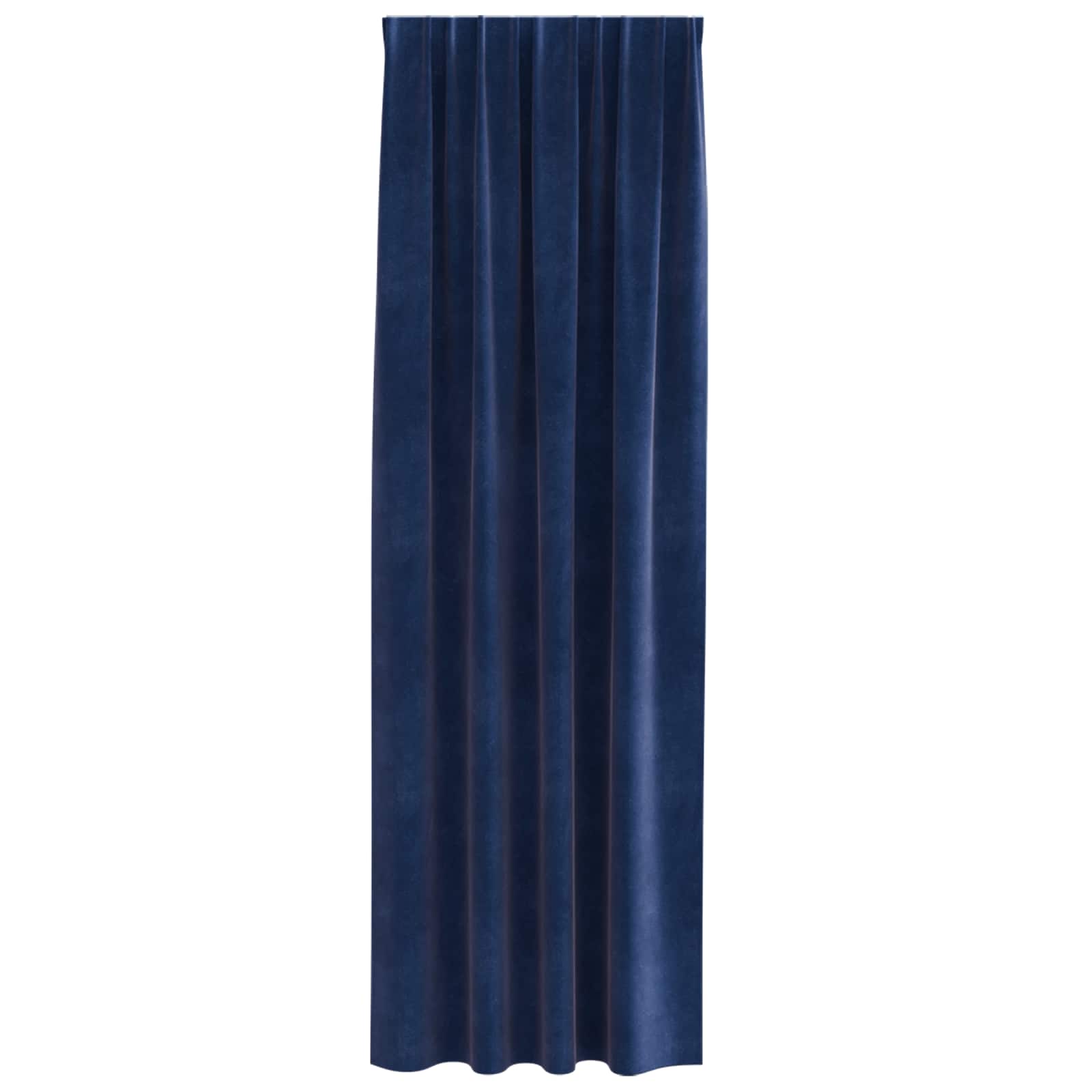 vidaXL Curtains 2 pcs Dark Blue 140 x 260 cm Velvet 5