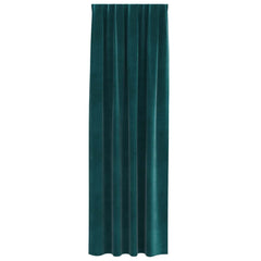 vidaXL Curtains 2 pcs Dark Green 140 x 260 cm Velvet 4