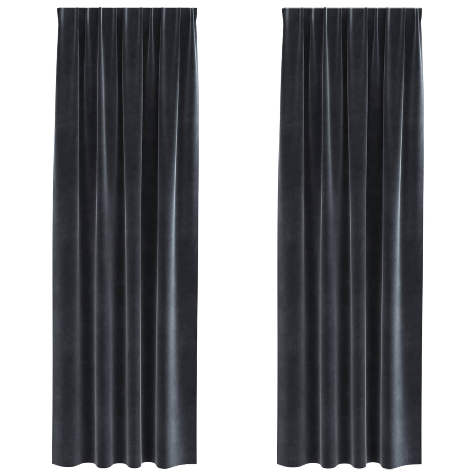 vidaXL Curtains 2 pcs Dark Grey 140 x 260 cm Velvet 2