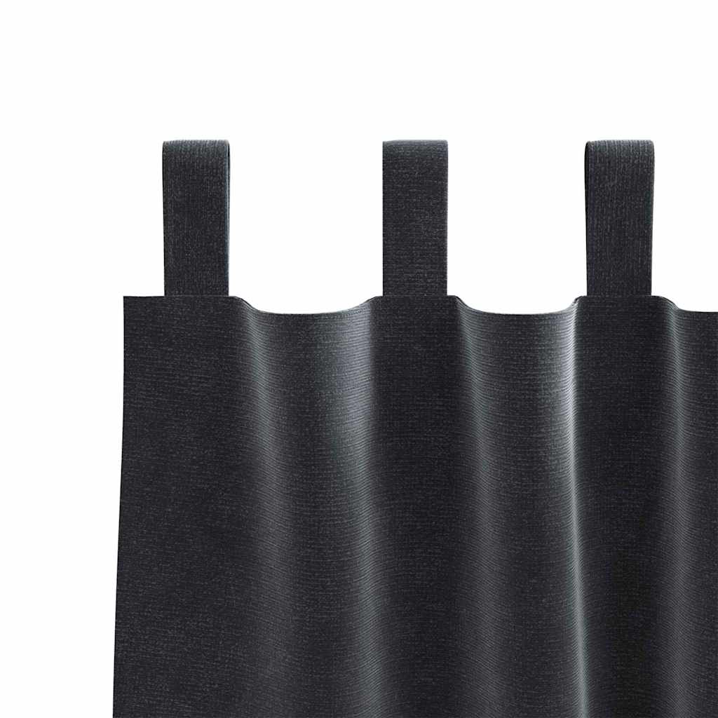 vidaXL Curtains 2 pcs Dark Grey 140 x 140 cm Velvet 5