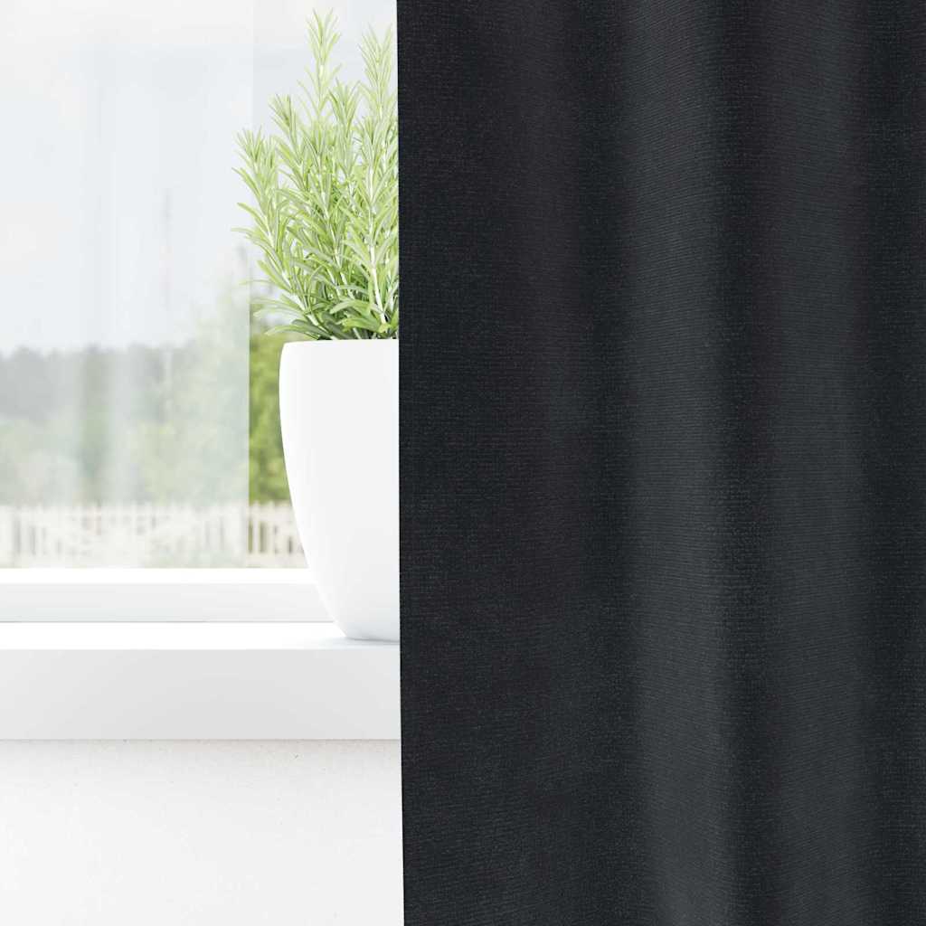 vidaXL Curtains 2 pcs Dark Grey 140 x 140 cm Velvet 3