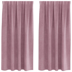 vidaXL Curtains 2 pcs Dark Pink 140 x 175 cm Velvet 2