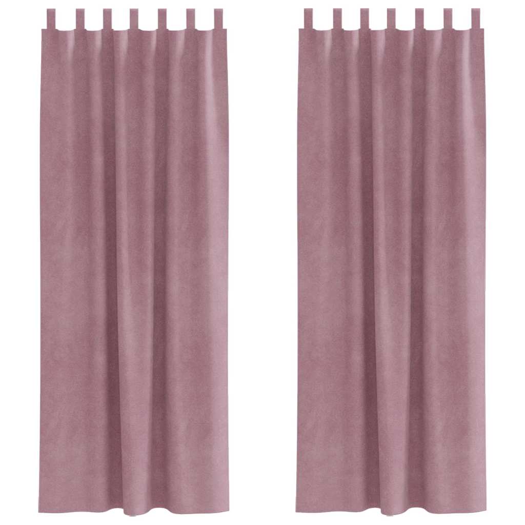 vidaXL Curtains 2 pcs Dark Pink 140 x 260 cm Velvet 2