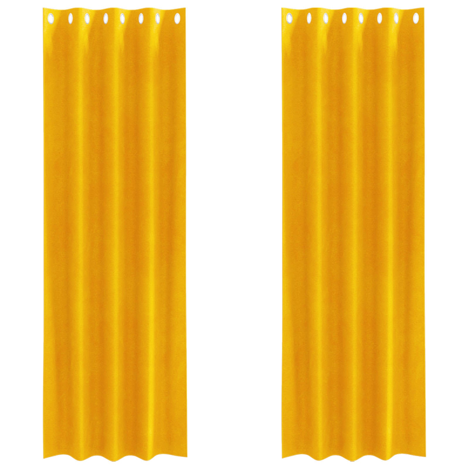 vidaXL Curtains 2 pcs Mustard Yellow 140 x 260 cm Velvet 2