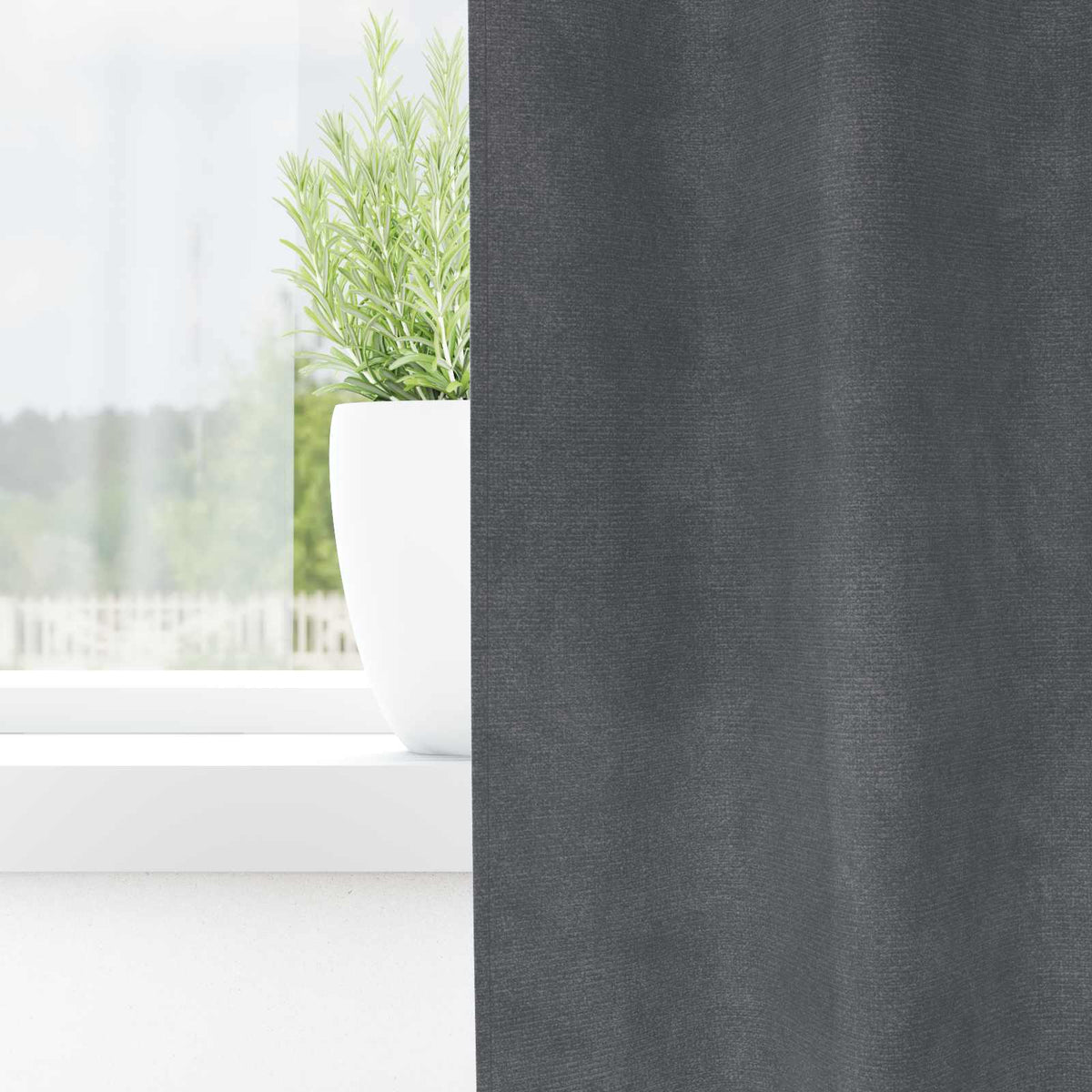 Curtains Velvet sewn-in tape Super light grey