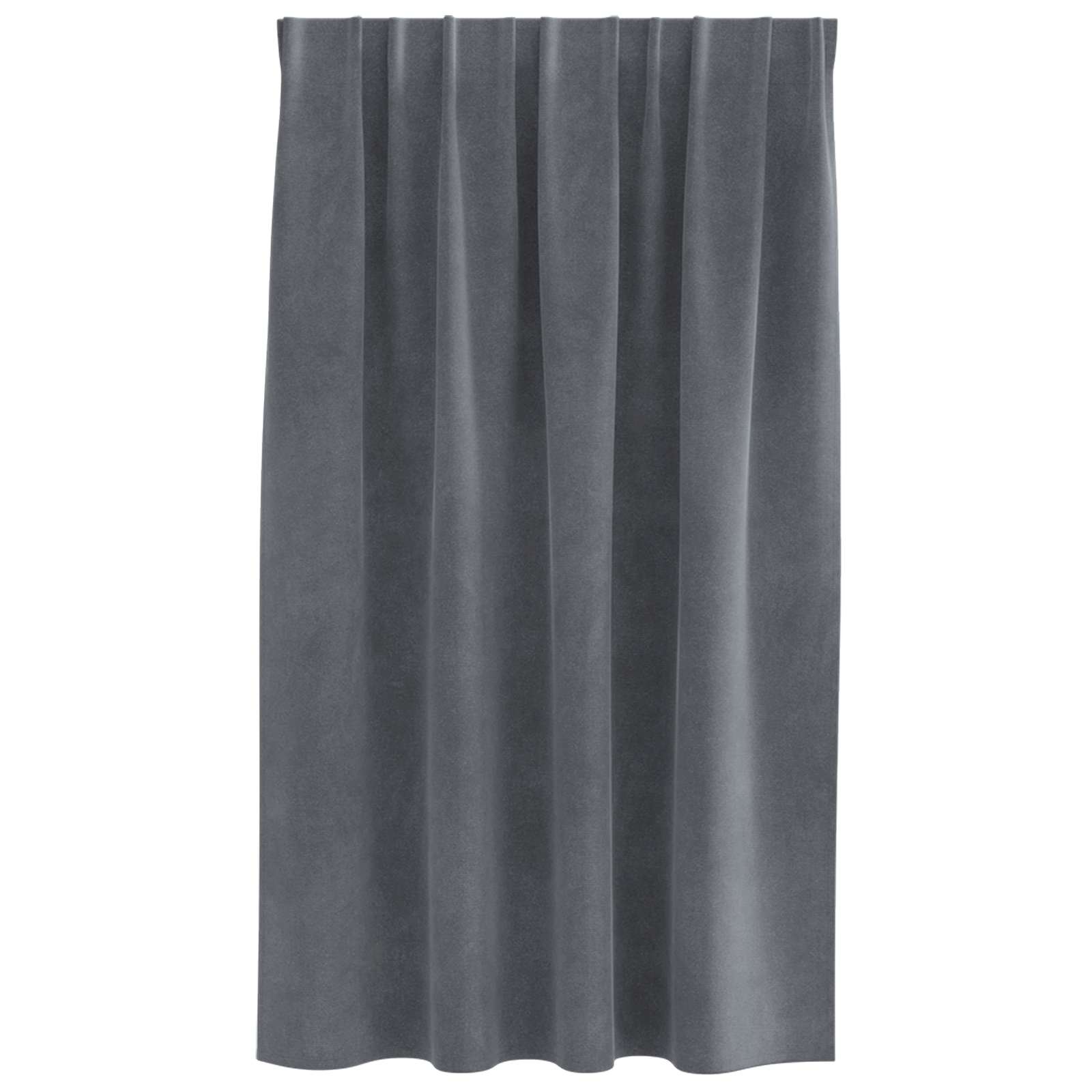 vidaXL Curtains 2 pcs Light Grey 140 x 140 cm Velvet 4
