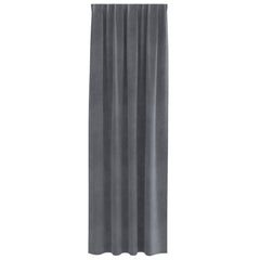 vidaXL Curtains 2 pcs Light Grey 140 x 260 cm Velvet 4