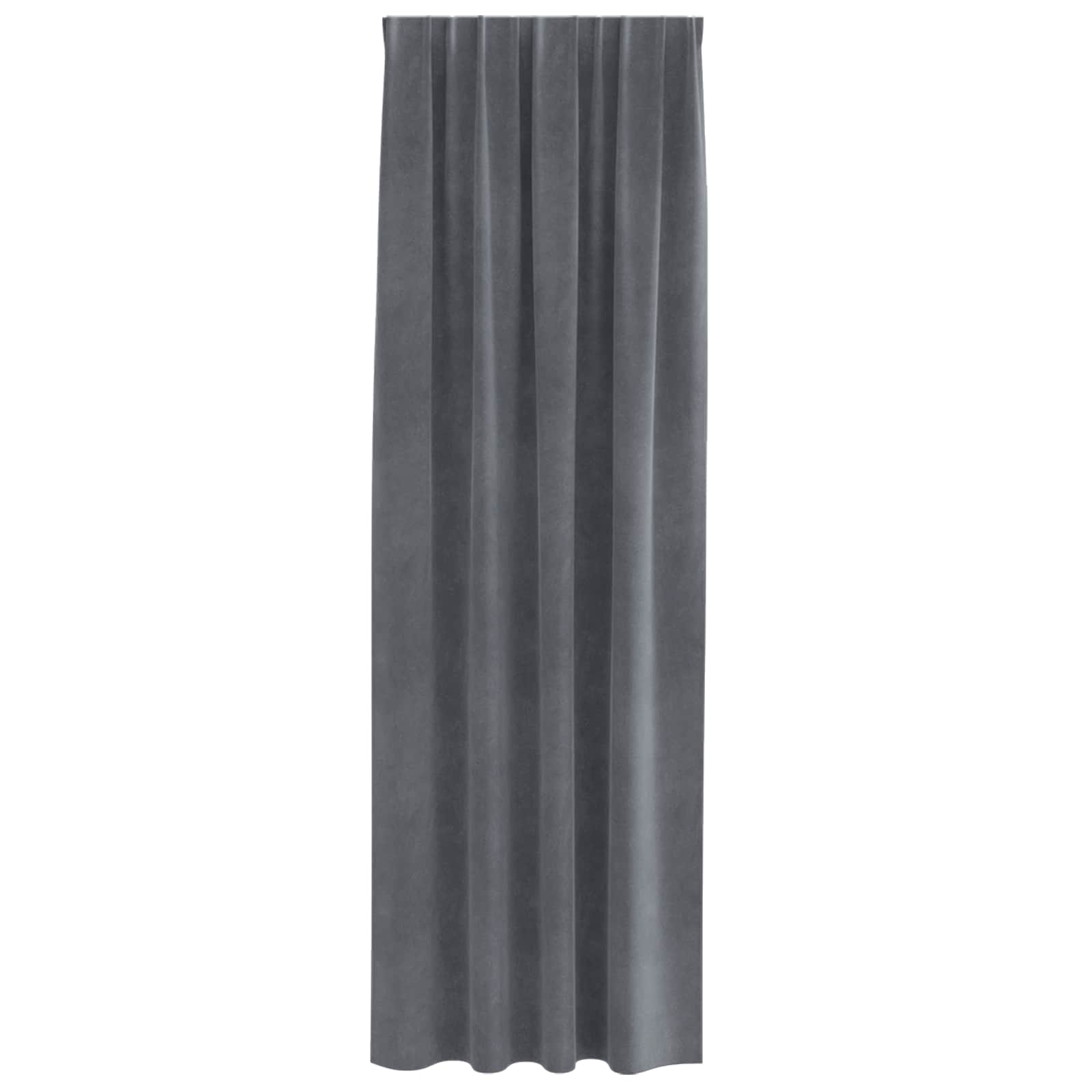 vidaXL Curtains 2 pcs Light Grey 140 x 260 cm Velvet 4
