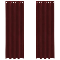 vidaXL Curtains 2 pcs Wine Red 140 x 245 cm Velvet 2