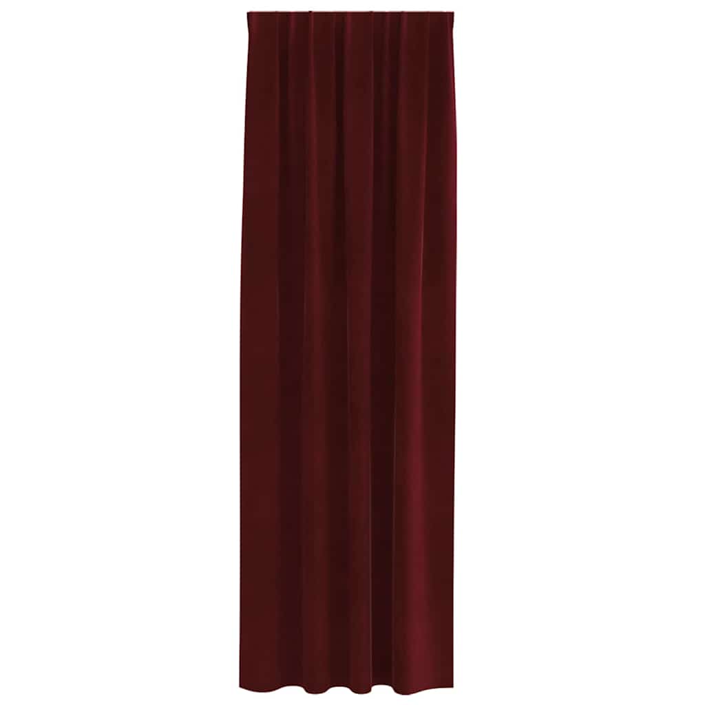 vidaXL Curtains 2 pcs Wine Red 140 x 225 cm Velvet 4