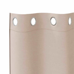 vidaXL Blackout Curtains with Rings 2 pcs Taupe 225 x 140 cm Polyester 5