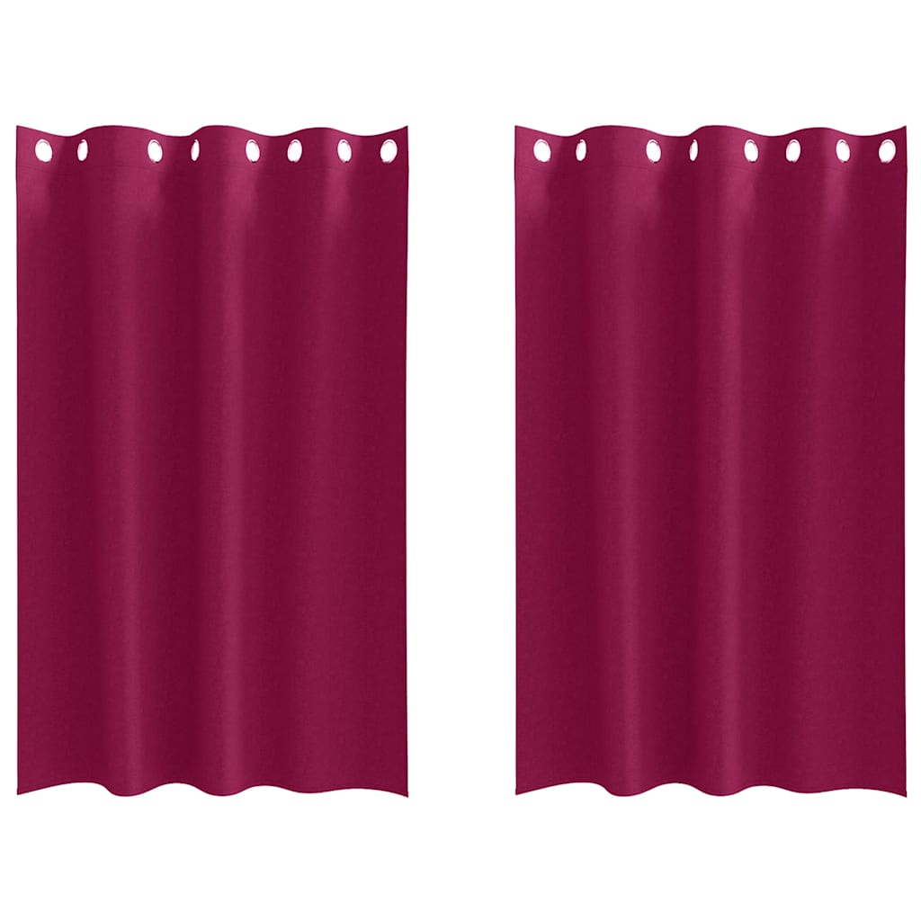 vidaXL Blackout Curtains with Rings 2 pcs Wine Red 175 x 140 cm 2